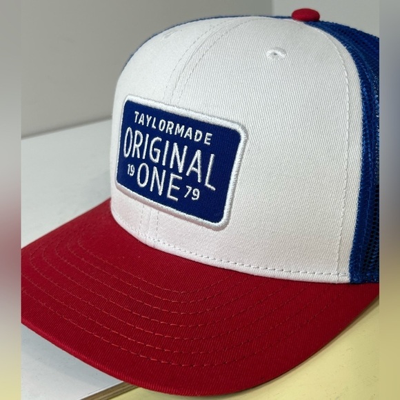 TaylorMade Retro VTG Inspired Official Patch Logo Golf Hat Cap EUC - Picture 3 of 7